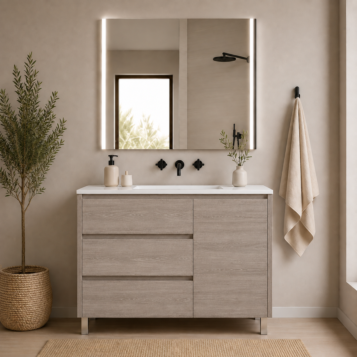 Pack VOLUM + Miroir LED MEGAN