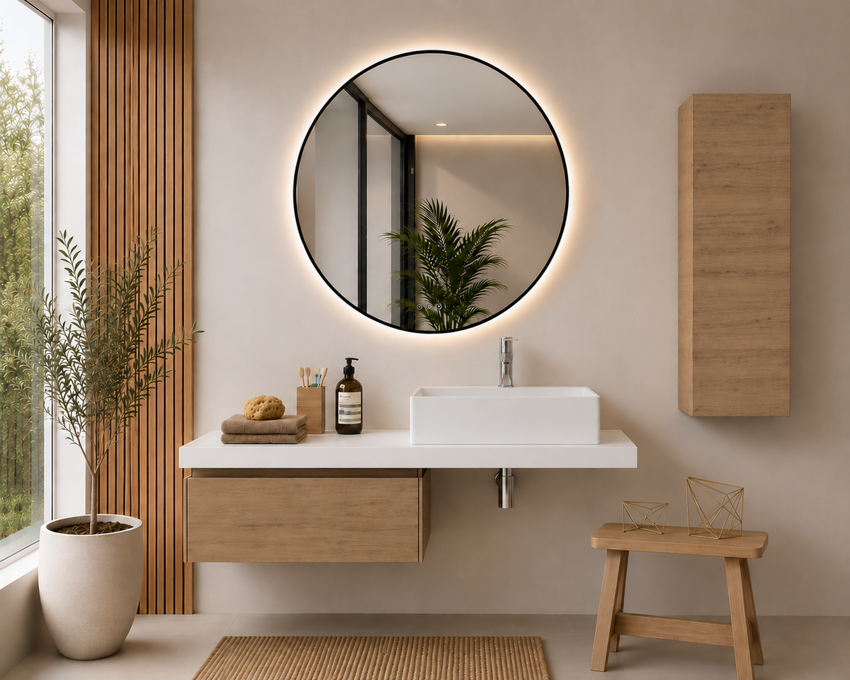 Meuble de salle de bains avec module de 60 cm, coloris steppe et plan de toilette SICILIA de 120 cm