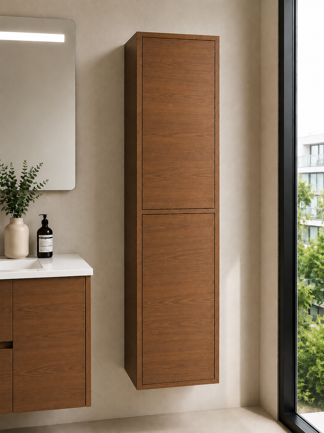 Colonne de salle de bain FLORENCIA deux portes 140 cm