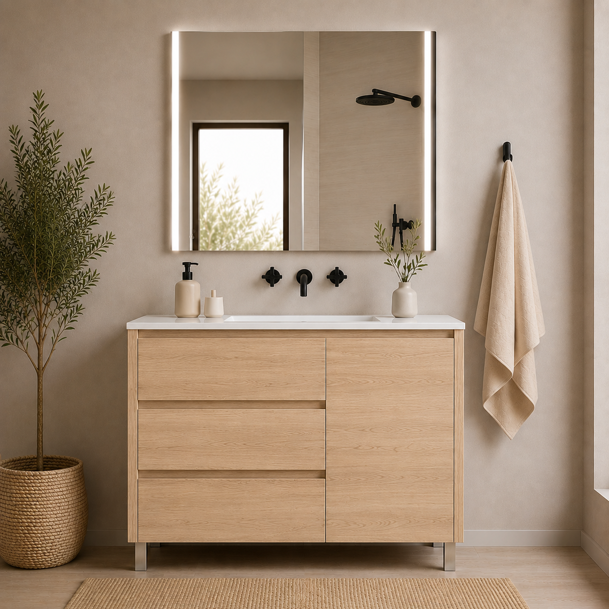 Pack VOLUM + Miroir LED MEGAN
