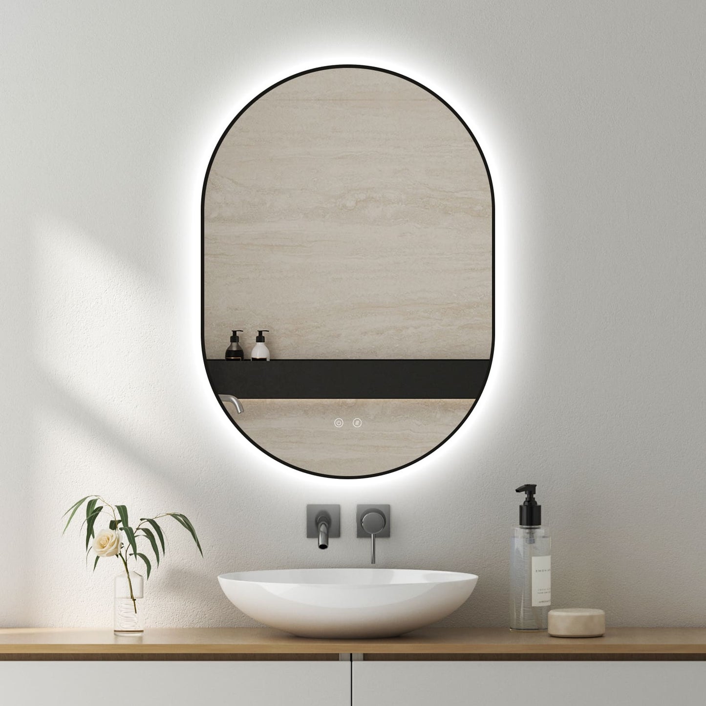 Miroir LED Selene Or & Noir