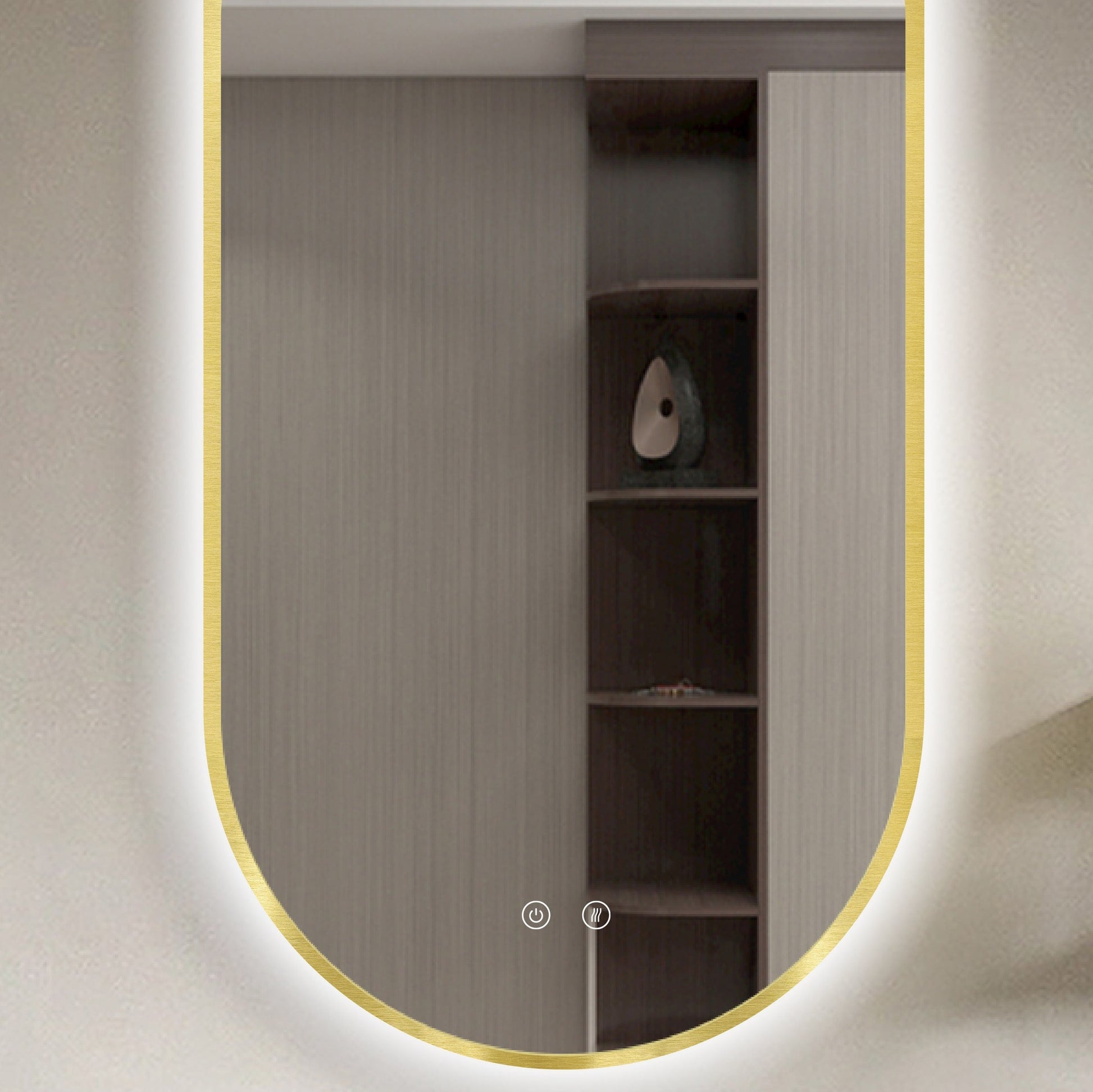 Miroir LED Selene Or & Noir