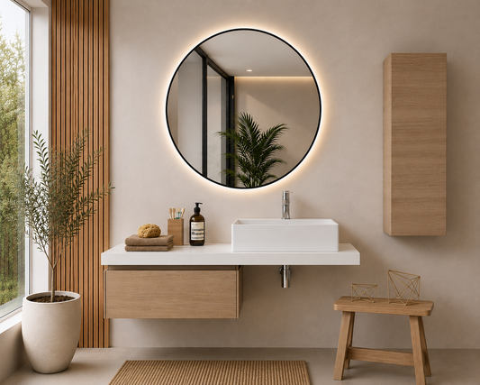 Meuble de salle de bains avec module de 60 cm, coloris steppe et plan de toilette SICILIA de 120 cm